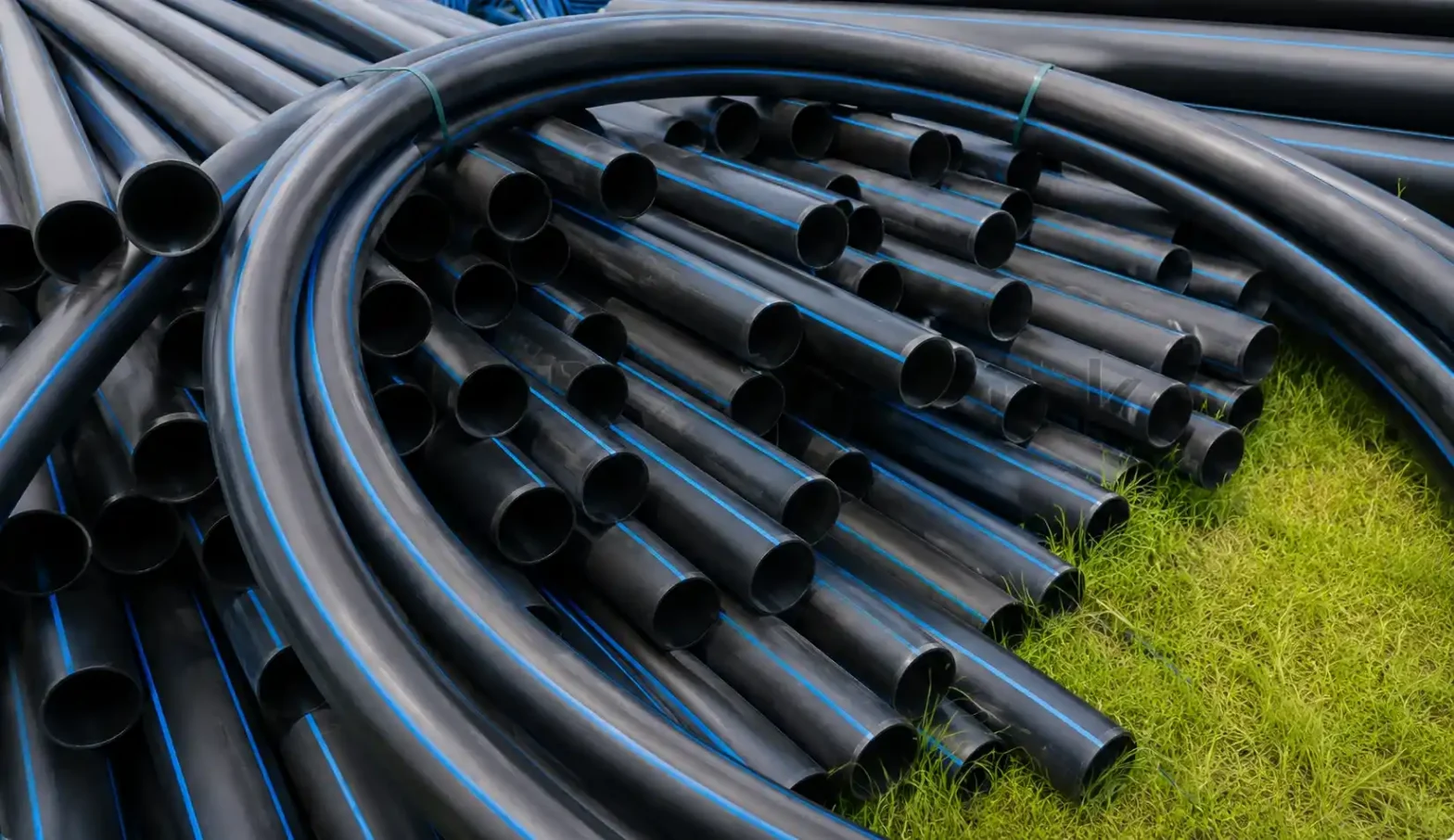 Tumpukan pipa air HDPE ALVApipe asli