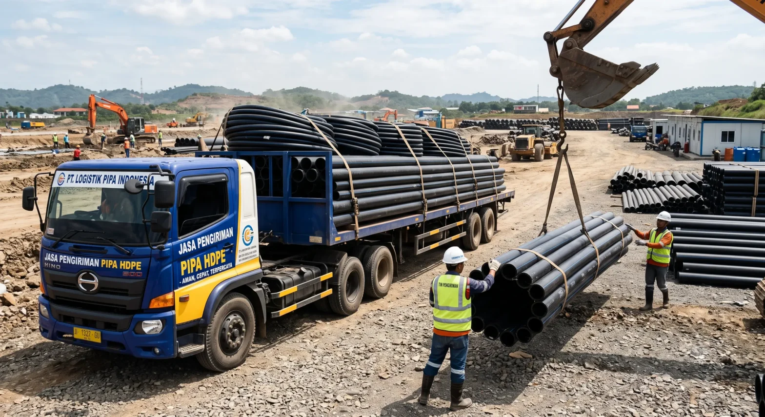 pengiriman pipa hdpe murah bagus