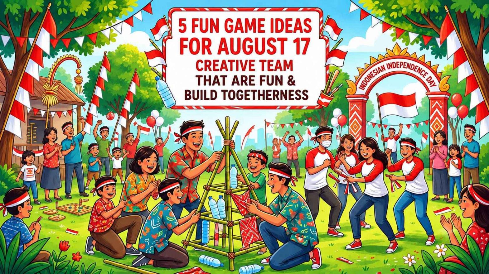 Fun and creative team competitions for Indonesia Independence Day celebration