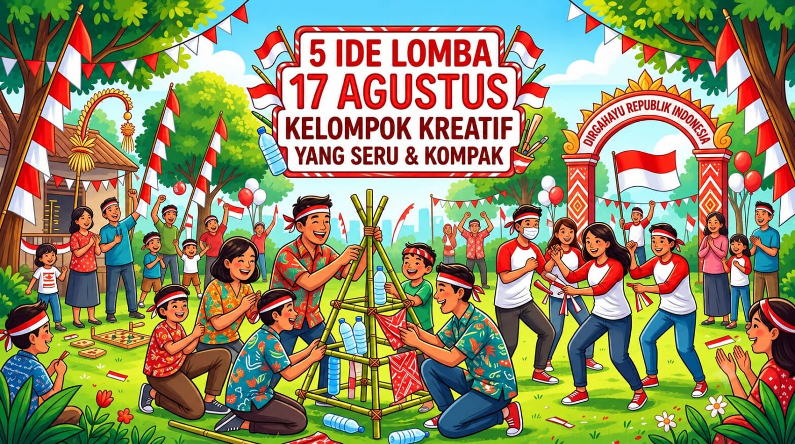 Fun and creative team competitions for Indonesia Independence Day celebration