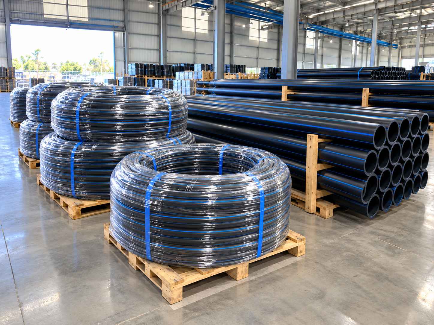 ALVApipe HDPE pipe price list by size, pressure rating, and sales format.