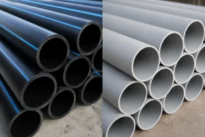 Comparison between ALVApipe HDPE pipes and PVC pipes