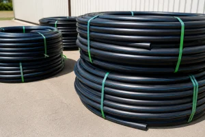 Coils of ALVApipe HDPE water pipes.