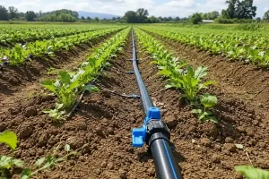 Agricultural irrigation system using HDPE pipes