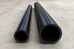 Two different HDPE pipes