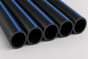 A row of ALVApipe HDPE pipes