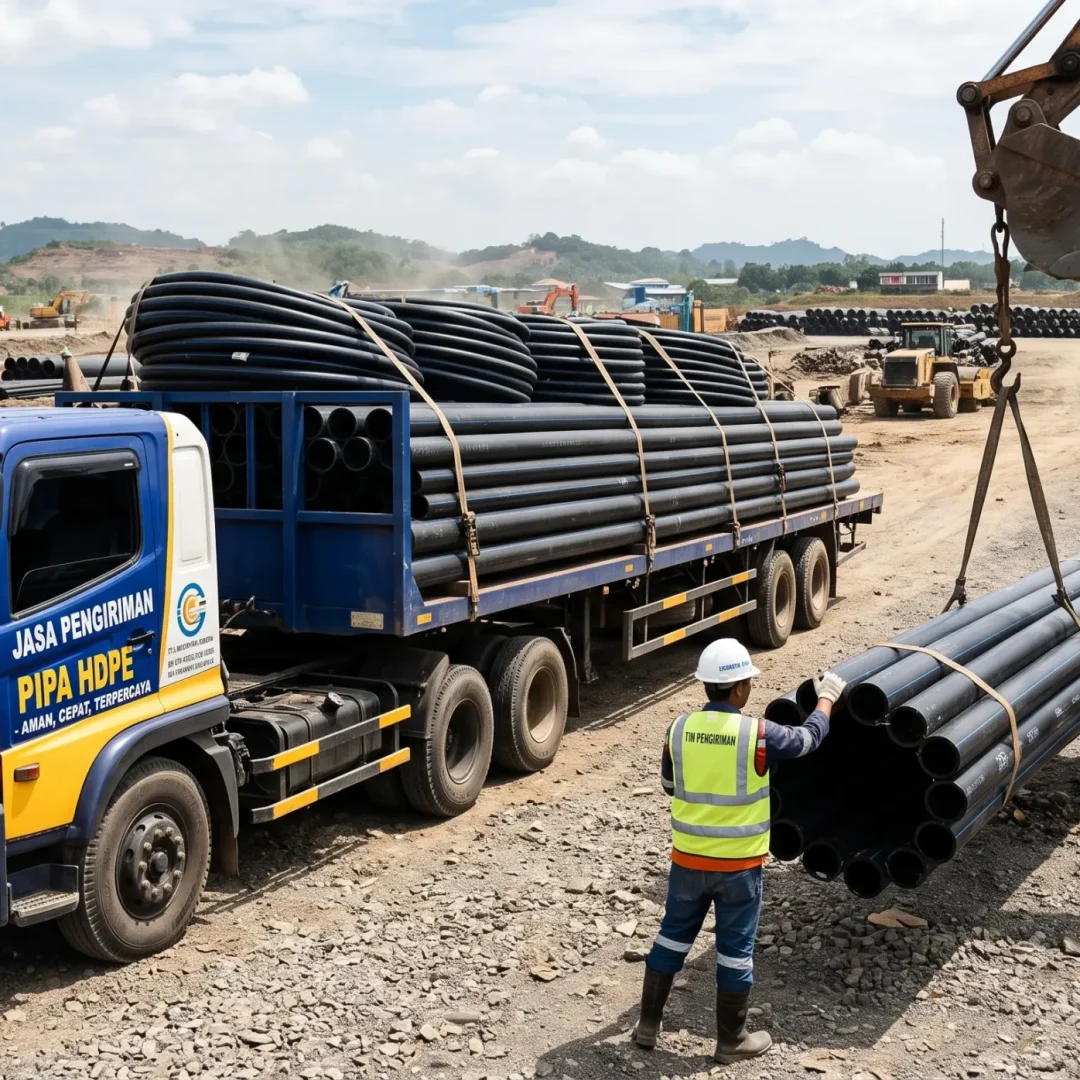 pengiriman pipa hdpe murah bagus