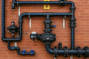 HDPE water pipes in an apartment building