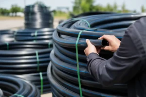 Coil of ALVApipe HDPE water pipes